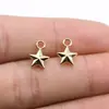 8x 11mm 0.4g multicolor DIY colgante pequeño material hecho a mano sol, luna y estrellas colgante de estrella de cinco puntas