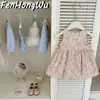 Vestido sin mangas con lazo para niña FHW, Vestido dulce de princesa transpirable y amigable con la piel del bebé, Atuendo de verano, Transfronterizo