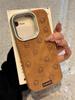 Funda de Teléfono de Cuero Marrón con Flor Estéreo para Otoño e Invierno Adecuada para Apple 17Promax Iphone14 Anticaída 13/11