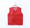 Colete de Malha para Voluntário com Logo Bordado, Bolso de Malha de Verão, Roupa de Trabalho Promocional Respirável, Sem Mangas