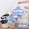 Traje de ropa de verano para niño estilo coreano moderno bebé niños a rayas dibujos animados excavadora manga corta ropa infantil bebé de un año Ropa de verano