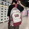 Mochila retro estilo americano para estudiantes universitarias, de gran capacidad, para estudiantes de secundaria y preparatoria, mochila escolar para computadora, para hombre.