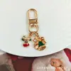 Llavero Navideño Transfronterizo Papá Noel Árbol de Navidad Lindo Aleación Copo de Nieve Colgante para AirPods Colgante