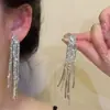 Pendientes de Borla Flor Geométrica Dulces y Exquisitos Estilo Coreano con Diamantes, Sensación de Lujo Ligero y Gama Alta, Pendientes de Nicho de Moda para Mujeres