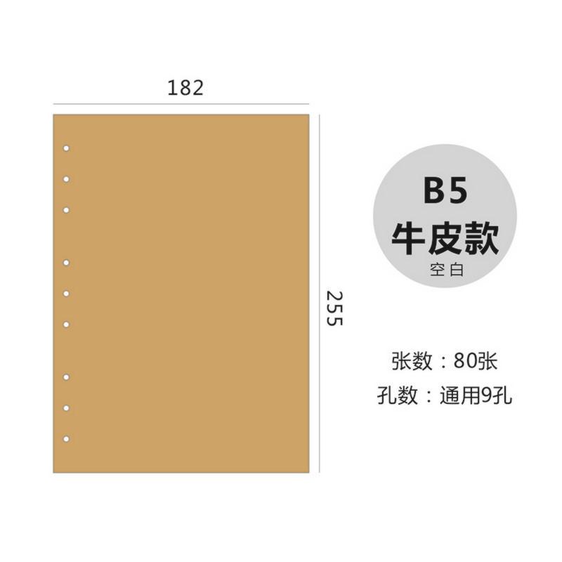 9孔B5空白牛皮