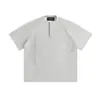 Camiseta de Manga Corta con Cuello Henley Estilo Americano de Moda Maoqiaoyi para Hombre, Top de Diseño Veraniego, Corte Holgado T26088