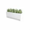Macetero de Acero Inoxidable Personalizado con Bandeja de Agua, Canaleta Metálica Rectangular para Flores, Maceta de Balcón, Macetero de Piso para Interior