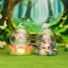 Caja Sorpresa Romance Flor-Luna Estilo Antiguo Zorro de Nueve Colas, Figura de Zorro Espíritu de Hada Estilo Chino, Diseño de Paisaje de Nubes y Flores, Adorno de Escritorio