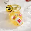 Nuevo llavero de oso rico en gelatina exquisito lindo colgante acrílico galvanizado accesorios de bolsa regalo venta al por mayor
