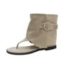Conector Sandalias Chanclas Pantalones Botas Sandalias de Mujer Botines Verano 2025 Nuevos Planas Punta Abierta Huecas Botas Frescas