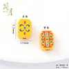 Nuevas Cuentas Espaciadoras con Agujero Pasante para Pulsera DIY Auspiciosas de Esmalte Dorado Arena Conserva Color Estilo Chino Flor de Loto Trébol de Cuatro Hojas