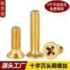M2M2.5M3M4M5M6M8M10 Tornillos para Máquina de Latón Phillips Cabeza Avellanada Tornillos de Cabeza Plana de Cobre Tornillos Pequeños Antióxido