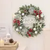 Corona de Navidad Transfronteriza Colgante de Puerta Decoraciones Navideñas Corona Artificial Corona de Terciopelo Ventana del Hogar Decoración Festiva