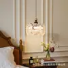 Lámpara Colgante de Lujo Ligero Estilo Francés de una Sola Cabeza, Lámpara de Mesita de Noche Minimalista Moderna, Luminaria Colgante Única para Comedor, Barra de Bar, Vestíbulo