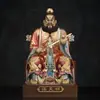 Estatua de Bronce de Tianshi Zhang de la Montaña Longhu con Recubrimiento de Oro para Adoración en Casa, Estatua de Deidad Zhang Daoling del Camino de los Cinco Granos Taoísta Taiqing Xuan Yuan