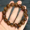 Pulsera de Madera de Azufaifo Natural Recolectada a Mano Sin Rayos, con Colgante de Vajra, Cuentas Budistas Estilo Chino para Hombre