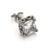 Pendientes Cuadrados de Zirconia y Acero de Titanio para Hombre de Moda Estilo Japonés y Coreano Nicho Gama Alta Retro Yuppi Pendientes Guapos para Hombre