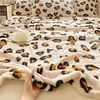 Nova manta de fleece bolha com estampa de leopardo para cochilos no escritório, manta de sofá para casa, manta de carro, manta de presente