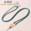 Cordón de un solo nudo con hilo dorado, bricolaje, jade Hetian, hebilla de seguridad de jade, collar de cuerda de ágata blanca fina ajustable para hombres y mujeres, venta al por mayor