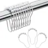 Anel de Suspensão com Rolamento de Esfera de Metal, Anel em Forma de C, Suporte para Haste Telescópica, Armazenamento de Gancho Magnético para Cortina