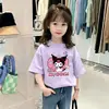 Camisa de Manga Curta de Verão para Meninas Tops Camiseta de Manga Curta para Meninas 2026 Nova Roupa Infantil Roupa Infantil 100% Algodão Roupa de Verão para Crianças