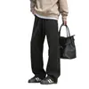 Pantalones casuales para hombre, nuevo modelo otoño 2026, pants deportivos de pierna recta, corte holgado, con caída, pantalones largos, negro, tiro medio, no