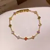 Pulsera de flor redonda con cierre de circonita, lujo ligero, alta gama, pulsera exquisita con un diseño elegante, versátil y a la moda, venta al por mayor
