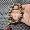 Pulsera de ágata de Xizang con cuentas una, dos, tres, cuatro, cinco, seis, nueve ojos colmillo de tigre Ruyi joyería pulsera de jade luantong