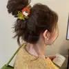 Elástico de Cabelo de Veludo de Alta Qualidade com Pom-Pom, Novo Estilo 2026, Elástico para Coque com Laço, Scrunchie de Ursinho Delicado para Mulheres