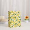 Bolsa de Papel Kraft Estampado de Limón Bolsa de Compras Bolsa para Regalo de Frutas Bolsa de Empaque para Compras Bolsa Tote para Llevar al Comestible Venta al por Mayor