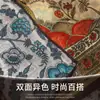 Lenço Floral Artístico de Algodão e Linho Protetor de Pescoço para Mulheres Lenço Pequeno de Verão 70 Xale Fino Estilo Pastoral Lenço Quadrado Versão Coreana Lenço de Seda