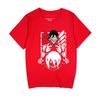 Camiseta de manga corta con cuello redondo y estampado de Attack on Titan.