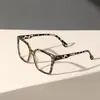 Gafas de Sol Cuadradas con Estampado de Leopardo para Mujer, Gafas de Sol Europeas y Americanas de Alta Gama 2025 Nuevas, Protección Solar UV400, Gafas de Sol Retro