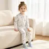 Conjunto de ropa interior térmica de otoño para niños, conjunto de dos piezas de Lycra sin costuras, ropa para el hogar 95% algodón puro, pijama de capa base cálida unisex