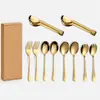 Amazon Talheres de Aço Inoxidável Colher Comum Garfo Pegadores de Comida Concha de Sopa Garfo de Salada Colher de Servir Colher Escorredora Conjunto