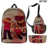 Produto de Jogo Transfronteiriço 3D Novo Conjunto de Três Peças Mochila, Bolsa de Ombro, Estojo Forsaken Gubby