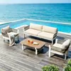 Sillón de jardín para villa al aire libre nórdica, mesa de madera plástica resistente al agua y al sol, juego de sillas y sillones, sillón para terraza de hotel