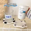 Novo tapete de mesa de tecido resistente ao calor com tema de animal fofo para meninas, adequado para barracas de feira noturna, decorativo e antiderramamento para xícaras de café