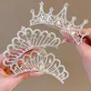 Tiara de Coroa Infantil para Meninas Exquisite Acessório de Cabelo de Coroa Performance de Aniversário Princesa Bebê Grampo de Cabelo com Strass