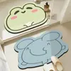 Alfombra de Piso Absorbente de Secado Rápido de Dibujos Animados para Baño Suave de Lodo Diatomeas Alfombra Irregular para Puerta Entrada de Inodoro Alfombra de Piso Resistente al Desgaste Antideslizante