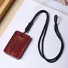 Pingente Natural de Sândalo Sangue da Zâmbia com Pingente de Dinheiro da Sorte Incrustado, Acessório de Amuletos da Paz para Pendurar no Carro de Alta Qualidade