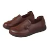 Zapatos Casuales de Cuero Suave para Mujer, Nuevos de Otoño 2026, Suela Suave Cómoda, Zapatos Antideslizantes para Mujeres de Edad Media y Mayores, Zapatos de Abuela