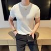 Camiseta de malha primavera e verão masculina da marca Trendyy de manga curta 2024 nova camiseta fina e bonita da marca Trendyy de meia manga camiseta fina