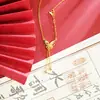 Nuevo Collar Vietnamita de Oro Arena Estilo Chino Vintage Encaje Borla Mariposa Cadena para Clavícula Diseño para Mujer Joyería sin Decoloración a Largo Plazo
