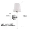 Lámpara de Pared de Tela Retro Americana Amazon Dormitorio Mesita de Noche Pasillo Pasillo Sala de Estar Pared de Fondo Cableado-Gratis Lámpara de Pared