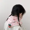 Cachecol para Bebê Outono e Inverno Estilo Coreano Desenho Animado Algodão Puro Cachecol Triângulo para Bebê Cachecol de Inverno à Prova de Vento para Bebês e Meninas