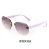 Nuevas Gafas de Sol Infantiles Sin Marco Cortadas al Borde Transfronterizas, Gafas Poligonales de Sombrilla a la Moda para Niños y Niñas, Gafas de Sol de Gama Alta