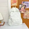Mochila de Dibujos Animados Verde Menta con Estampado Completo para Estudiantes de Secundaria Femeninas, Mochila Casual para el Día a Día, Mochila Estilo Universitario Estilo Coreano