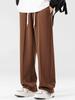 Pantalones Deportivos Casuales de Pierna Recta para Hombre, Nuevo Estilo Primavera y Otoño, Marca de Tendencia Transfronteriza Tallas Grandes, Pantalones Largos Holgados Simples de Pierna Ancha