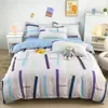 Nuevo engrosado lijado cuatro piezas dormitorio estudiantil tres piezas simple agradable a la piel funda de edredón sábanas ropa de cama al por mayor